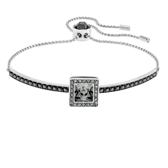 SWAROVSKI Black Gently Square Bracelet - Picture 1 of 11